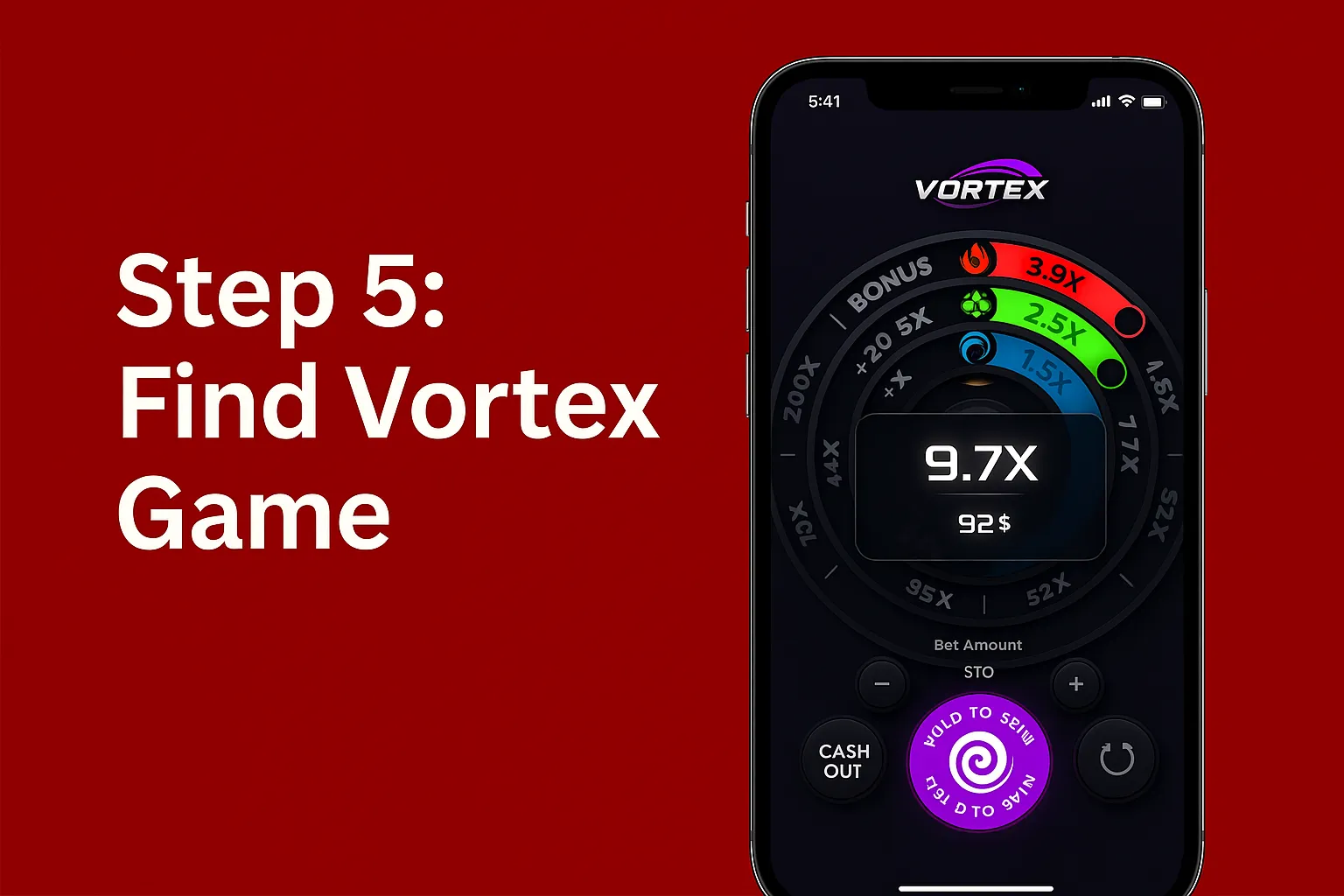 Vortex Game in casino lobby