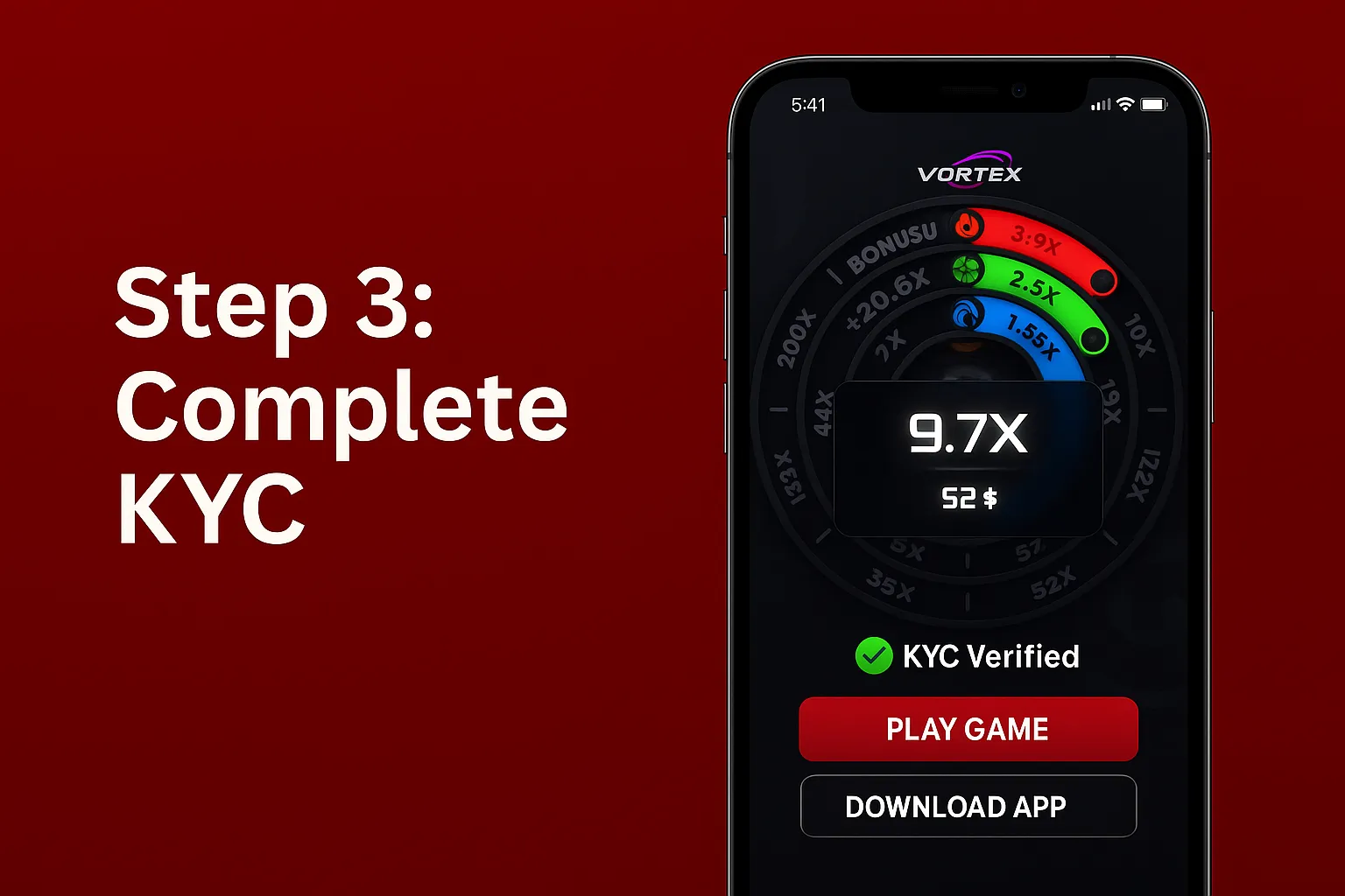 Vortex Game KYC verification